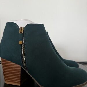 Stylish Teal Green Ankle Boots